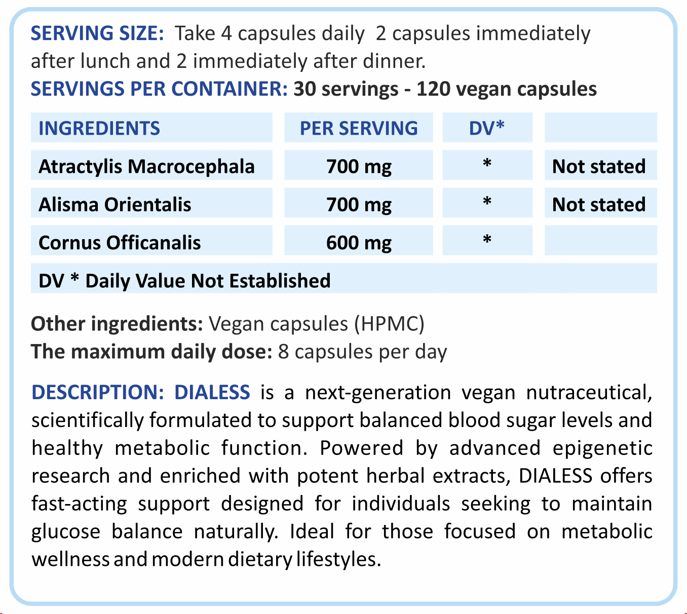 DIALESS – Glucose Balance & Vitality Mix